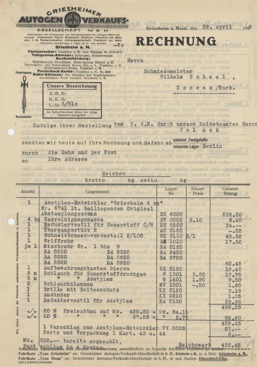 Firma M. Winzrieth (Kaufhaus)an Griesheimer Autgen...