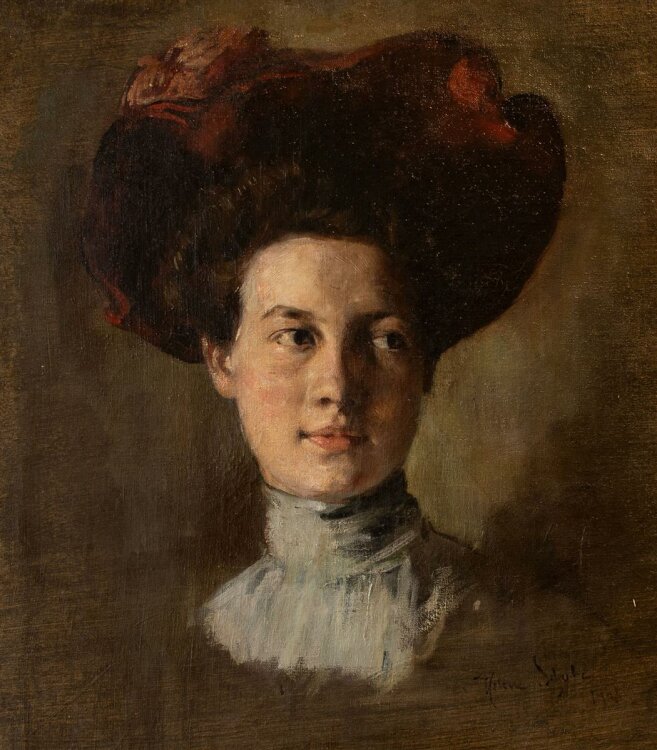 Helene Schulz - Frauenporträt - 1902 - Öl auf Leinwand