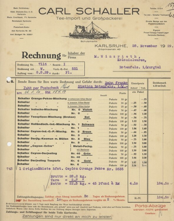 Firma M. Winzrieth (Kaufhaus)an Kleiderfabrik Schulten-...