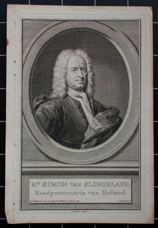 Jacobus Houbraken - Porträt Simon van Slingelandt,...