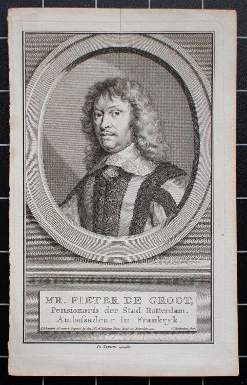 Jacobus Houbraken - Porträt Pieter de Groot Diplomat...