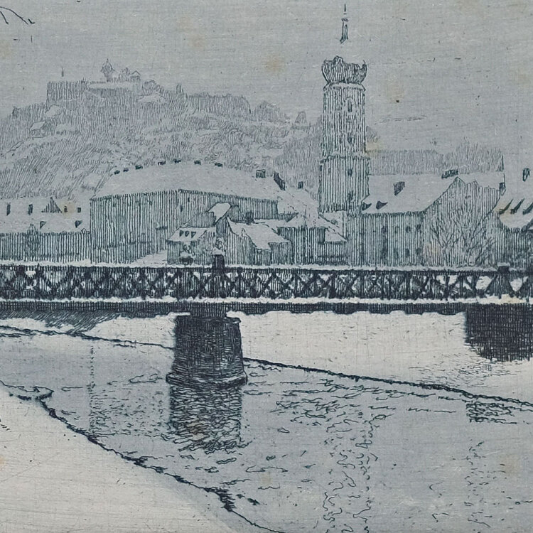 Max von Scherer - Graz im Schnee - 1915 - Radierung in...