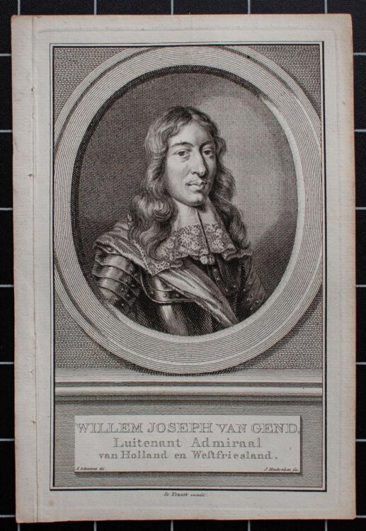 Jacobus Houbraken - Porträt Willem Joseph van Ghent...