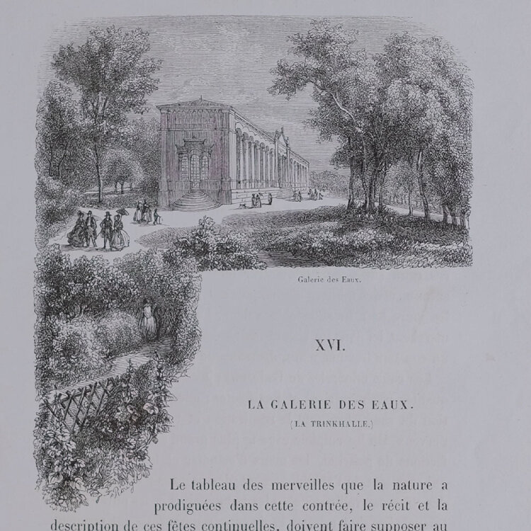 unbekannt - La Galerie des Eaux (Trinkhalle) - o.J. - Holzstich