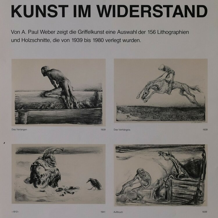 Paul Weber - Plakat Griffelkunst-Ausstellung Paul Weber - 1981 - Plakat