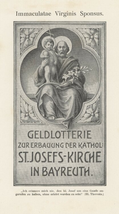 St. Josefs-Kirche - Werbung - ohne Jahr