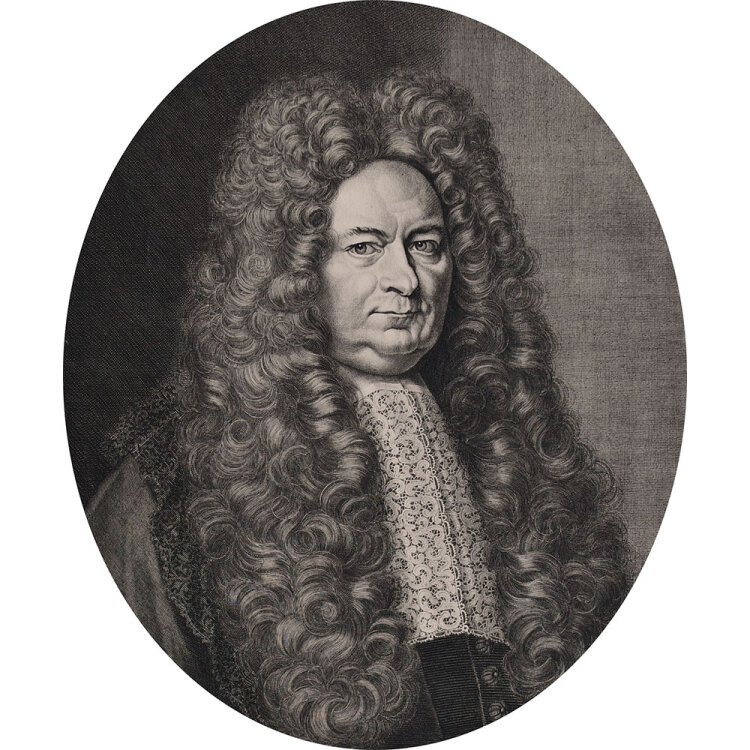 Johann Adam Seupel nach Matthäus Merian - Bildnis Friedrich Binder - 1710 - Kupferstich