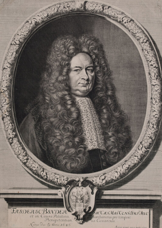 Johann Adam Seupel nach Matthäus Merian - Bildnis Friedrich Binder - 1710 - Kupferstich