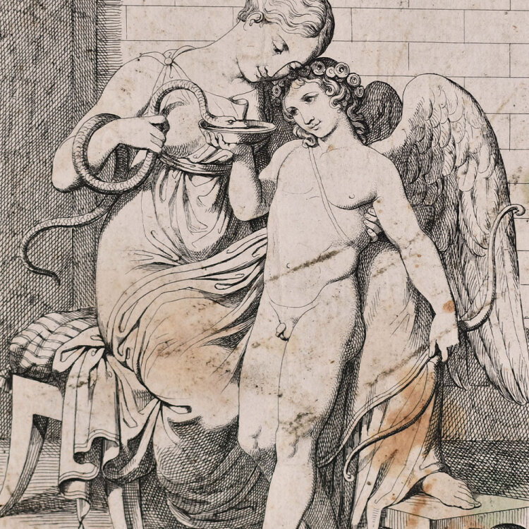 Bertel Thorvaldsen nach - Hygieia und Cupido - undatiert...