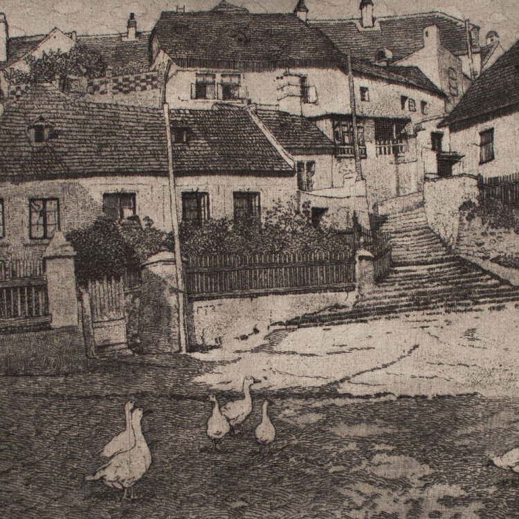 Max von Scherer - Znaim Altstadt - 1918 - Radierung