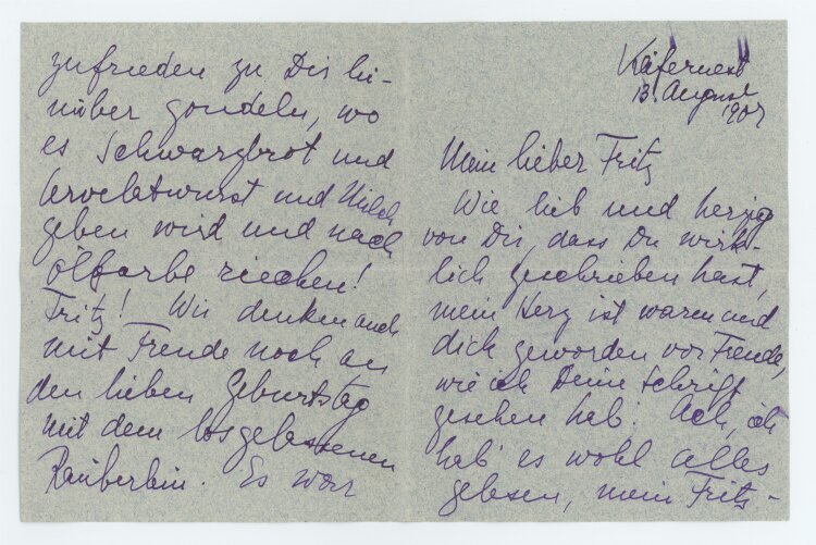 Grete Gulbransson - Brief - 13.08.1907