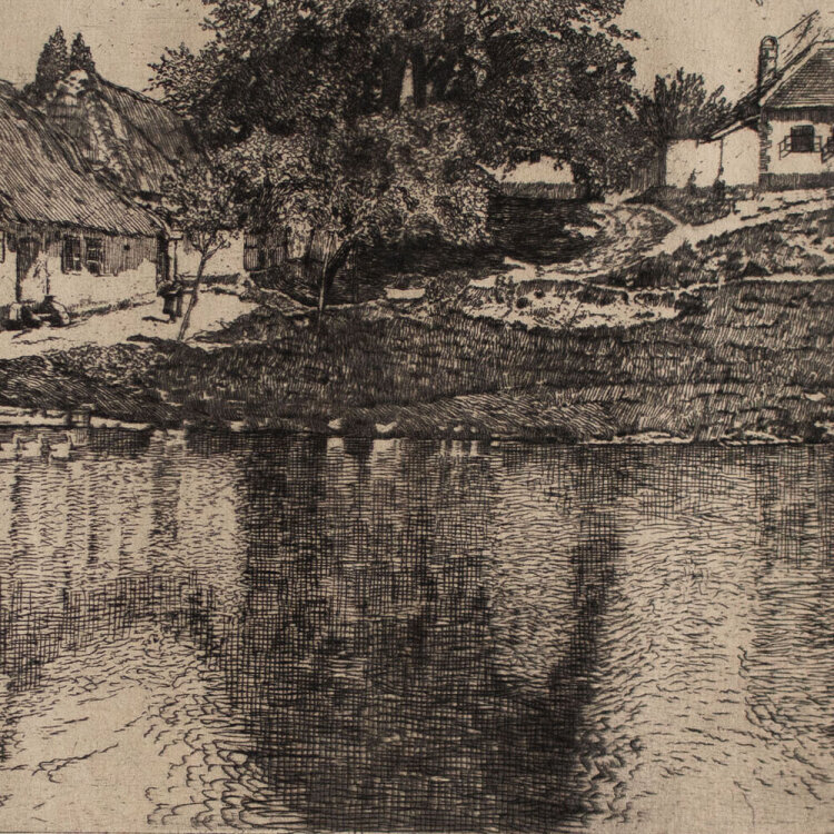 Max von Scherer - Gänseteich - 1917 - Radierung auf...