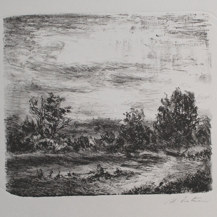 Hans Dietmann - Weite Landschaft - undatiert - Lithografie