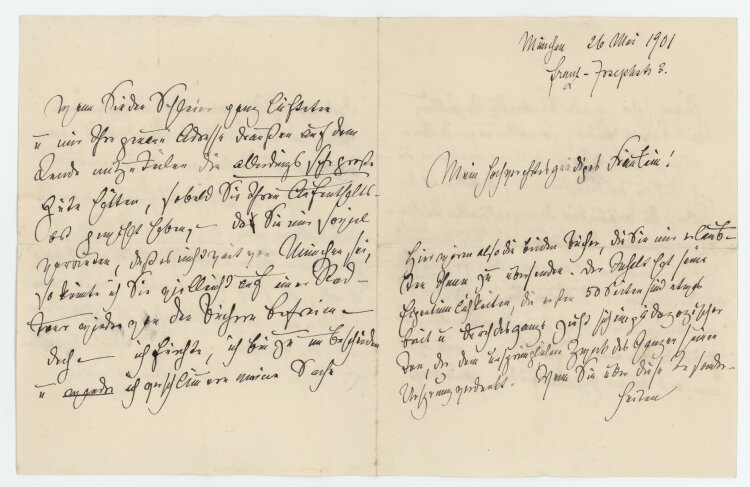 Herman Frobenius - Brief - 26.05.1901