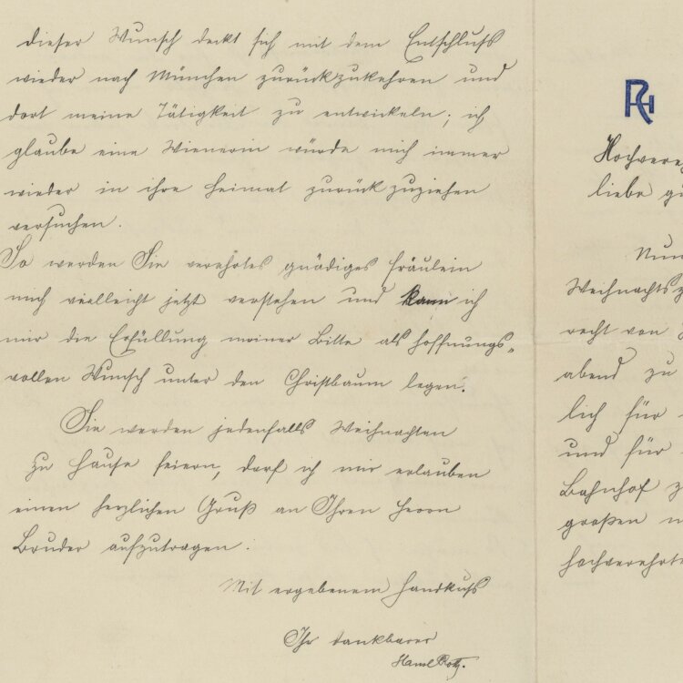 Hans Roth - Brief - 22.12.1908