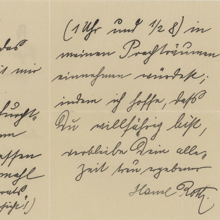 Hans Roth - Brief - 04.05.1912