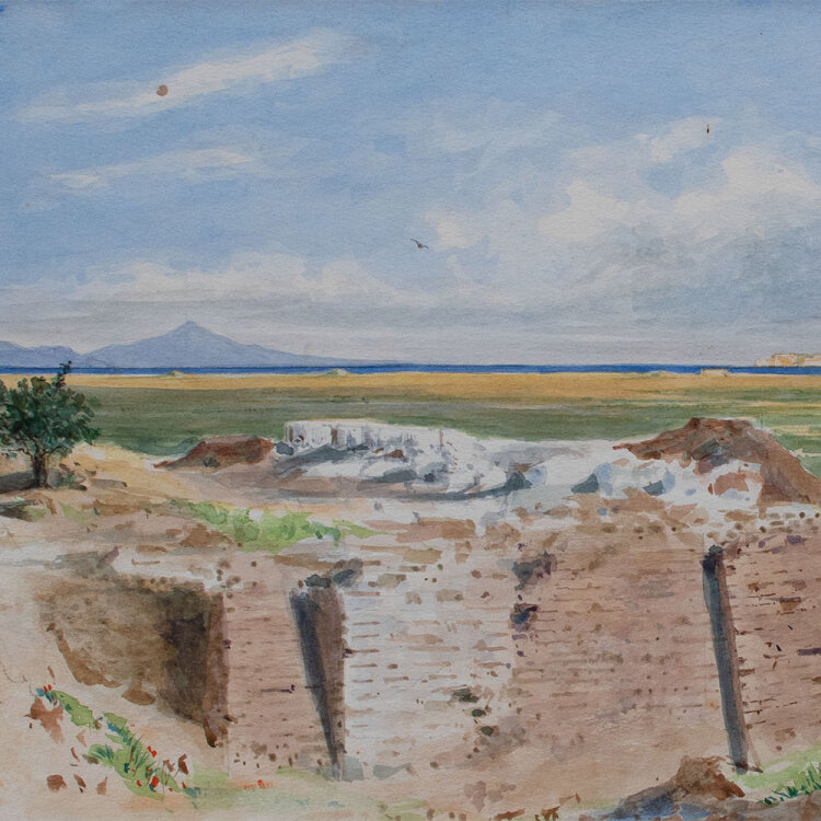 unbekannt - Troja des Homer: Ilion - um 1890 - Aquarell