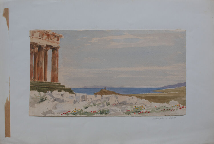 unbekannt - Akropolis von Athen - undatiert - Aquarell