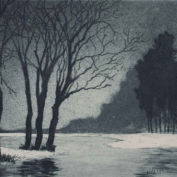 Fritz Lederer - Winter am See - 1906 - Radierung