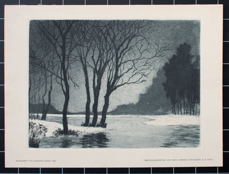 Fritz Lederer - Winter am See - 1906 - Radierung