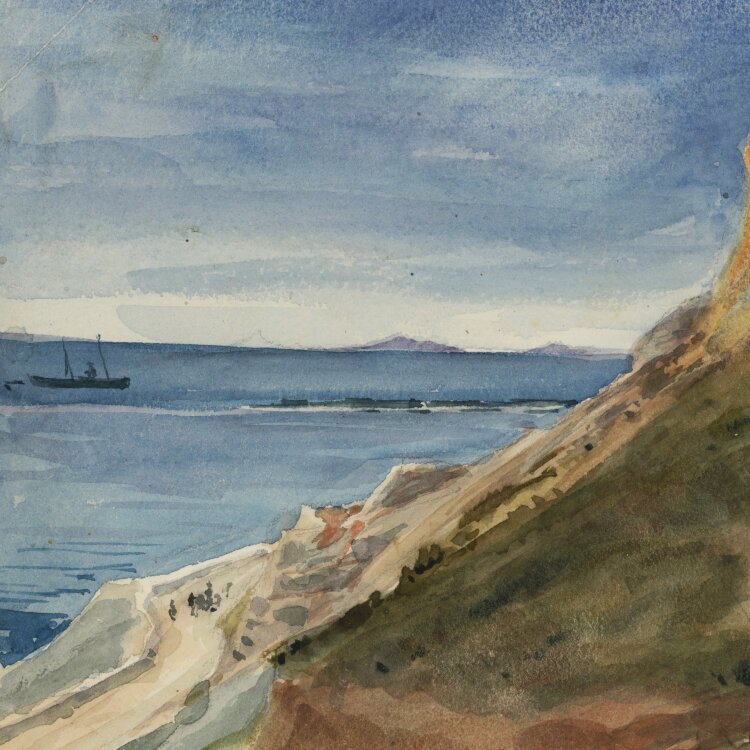 unbekannt - Felsküste mit Meerblick - o. J. - Aquarell