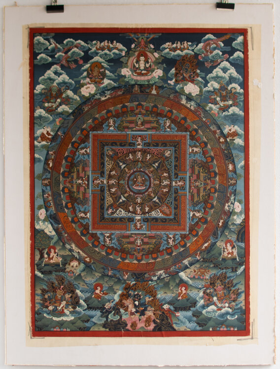 unbekannt - Thangka Kalachakra Mandala - undatiert - Acryl