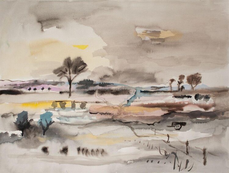 Ursula von Seemen - Weite Landschaft - undatiert - Aquarell