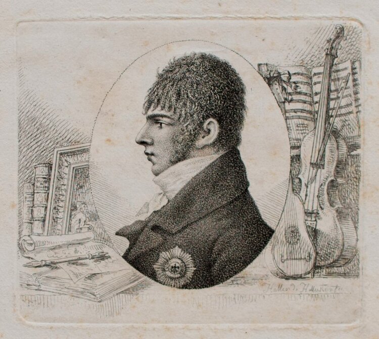 Christoph Haller von Hallerstein - Porträt Fürst Anton Heinrich Radziwill - um 1800 - Radierung