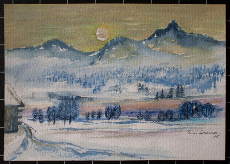 Ursula von Seemen - Winterlandschaft - 1985 - Aquarell