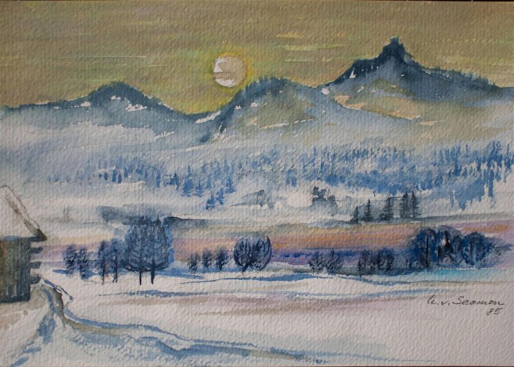 Ursula von Seemen - Winterlandschaft - 1985 - Aquarell