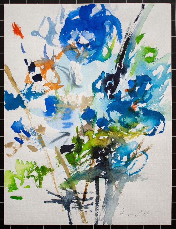 Ursula von Seemen - Blumenstrauß - 1987 - Aquarell