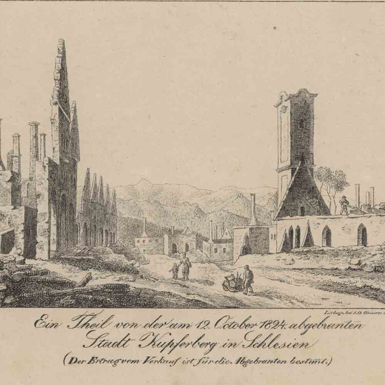 J. D. Grüsen - Ansicht Kupferberg in Schlesien nach 1824 - undatiert - Lithografie