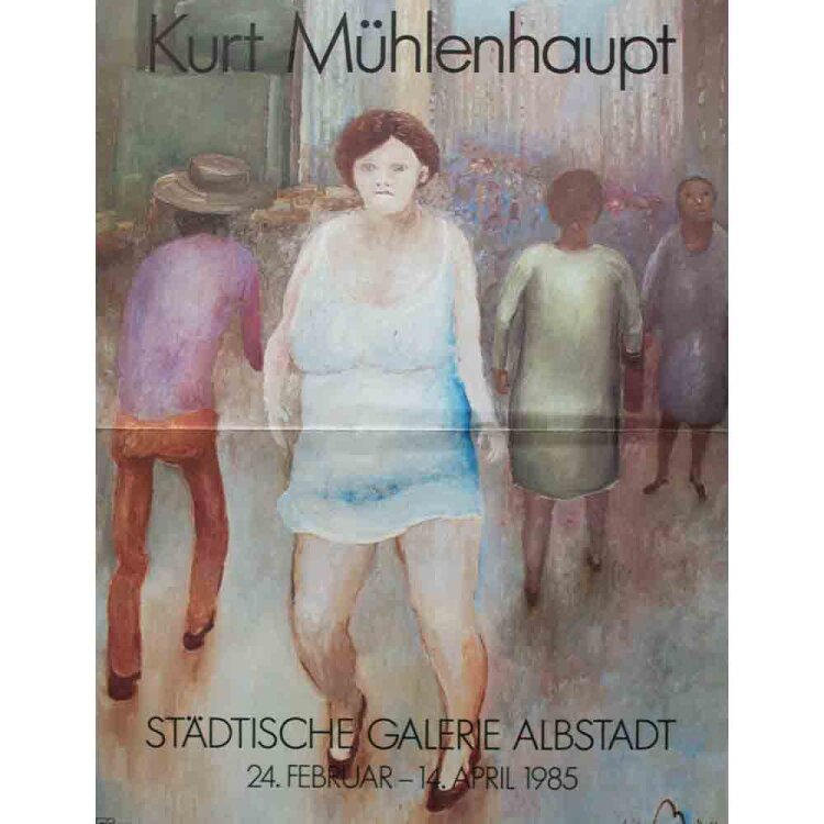 Kurt Mühlenhaupt - Ausstellungsplakat Städtische Galerie Albstadt - 1985 - Offsetdruck