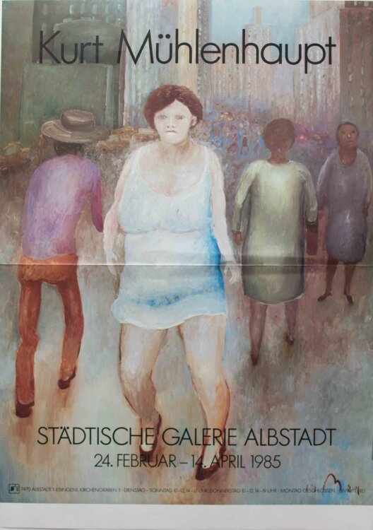 Kurt Mühlenhaupt - Ausstellungsplakat Städtische Galerie Albstadt - 1985 - Offsetdruck