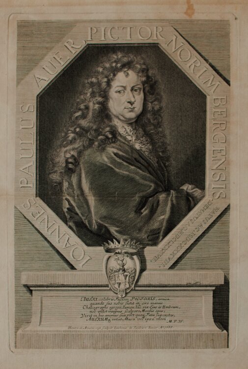 Joachim von Sandrart d.J. - Porträt  Johann Paul Auer - 1688 - Radierung