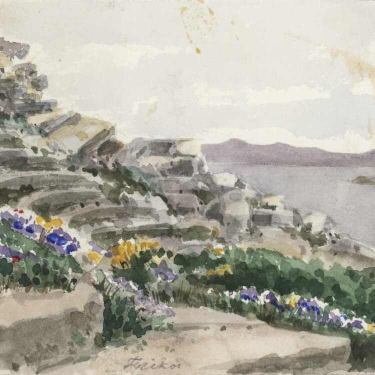 Unbekannt - Steinküste auf Thorikos - o. J. - Aquarell