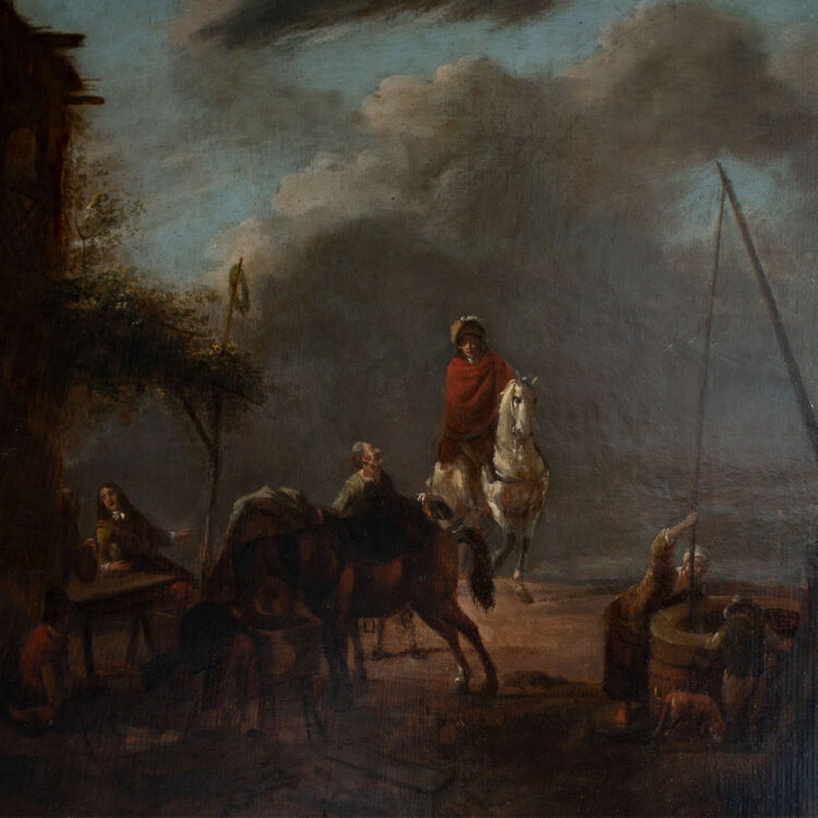 Umkreis Philips Wouwerman - Reiter an der Schenke -...