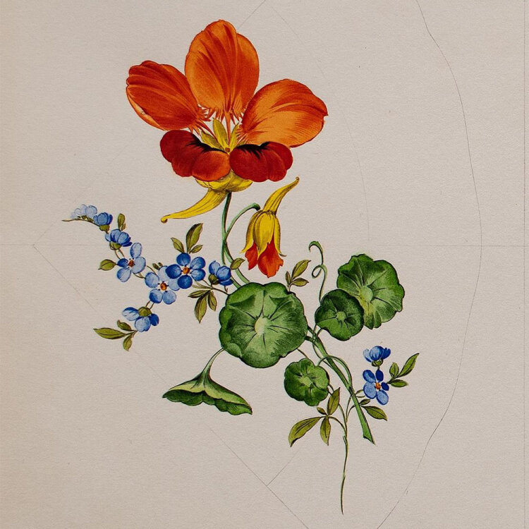 Erik Mittasch - Blumenstudie - undatiert - Aquarell