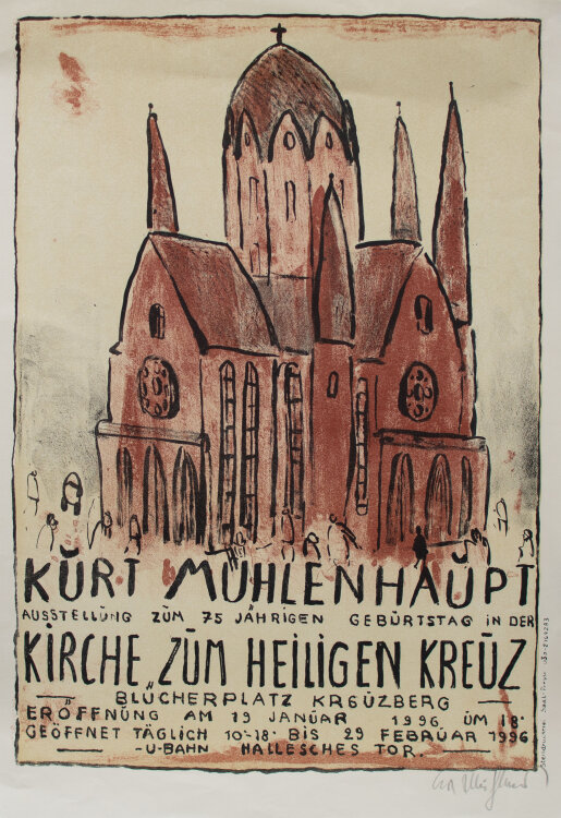 Kurt Mühlenhaupt - Kirche zum Heiligen Kreuz, Berlin Kreuzberg - 1996 - Offsetdruck