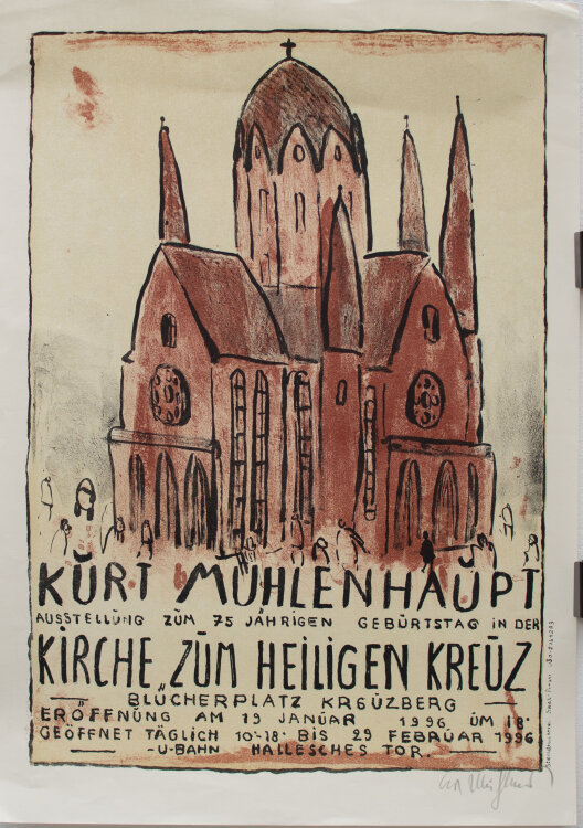 Kurt Mühlenhaupt - Kirche zum Heiligen Kreuz, Berlin Kreuzberg - 1996 - Offsetdruck