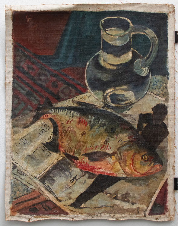 Gerhard Schulte-Dahling - Stillleben mit Fisch, Zeitung...