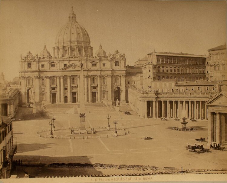 Unbekannter Künstler - St. Peters Basilica, Rom - Fotografie - 19. Jh.