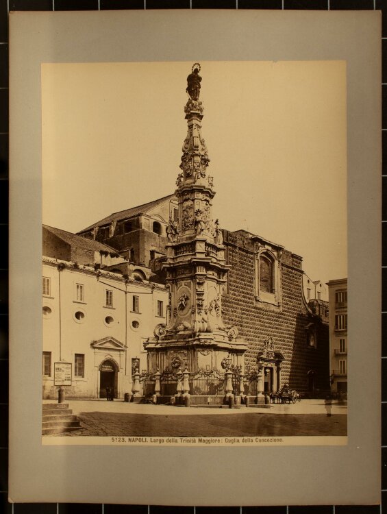 Giacomo Brogi - Obelisco dellImmacolata, Neapel- Fotografie - 19. Jh.