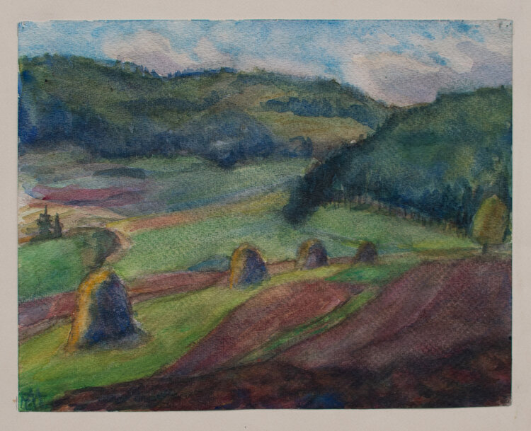 Maria von Eichel - Herbstliche Landschaft - 1950 - Aquarell