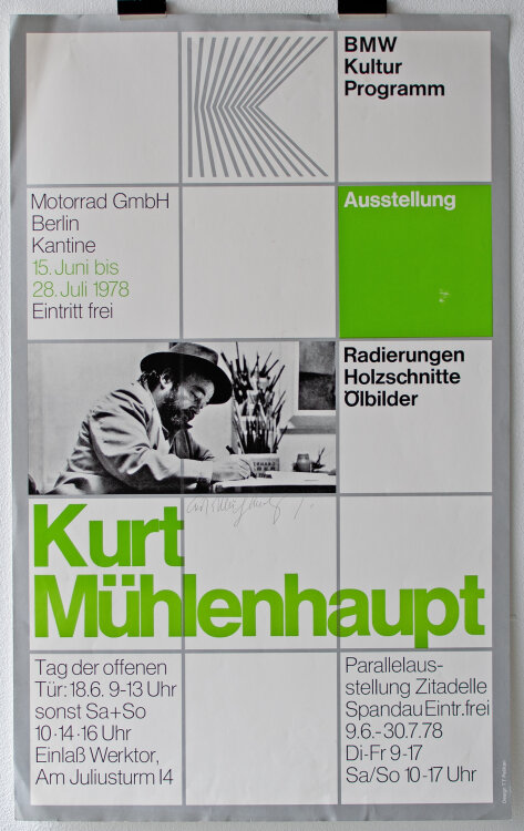 Kurt Mühlenhaupt - Radierungen Holzschnitte Ölbilder - 1978 - Farboffset mit Silber