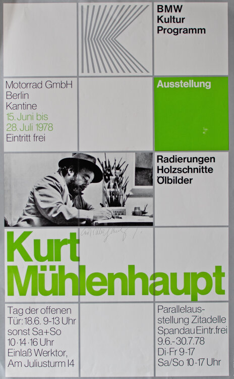 Kurt Mühlenhaupt - Radierungen Holzschnitte Ölbilder - 1978 - Farboffset mit Silber