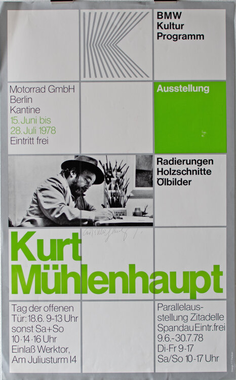 Kurt Mühlenhaupt - Radierungen Holzschnitte Ölbilder - 1978 - Farboffset mit Silber