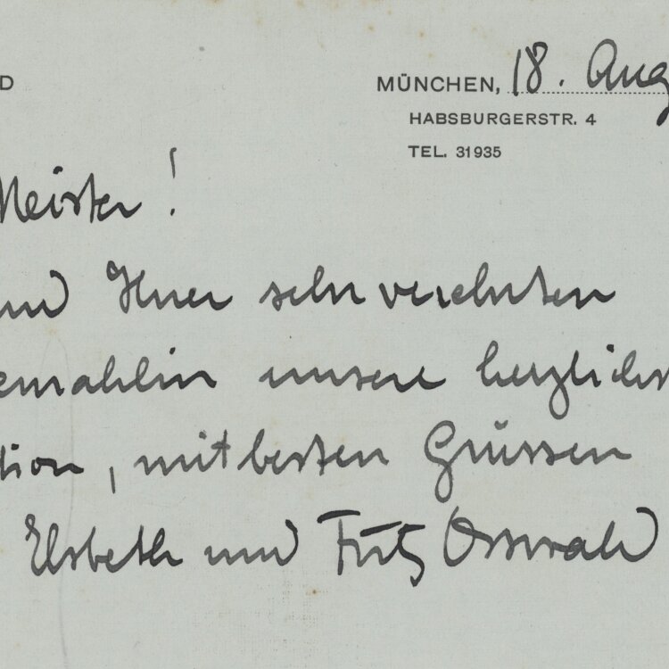 Fritz Osswald - Karte - 18.08.1913