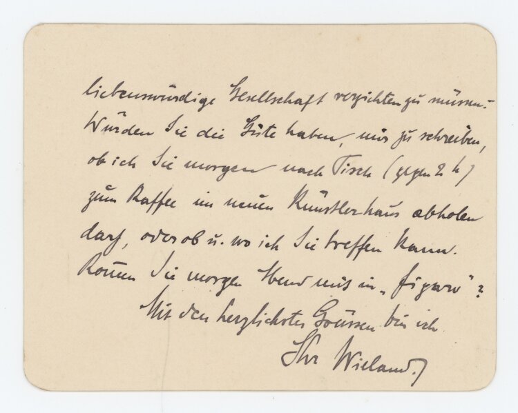 Heinrich Otto Wieland - Brief - 02.03.1900