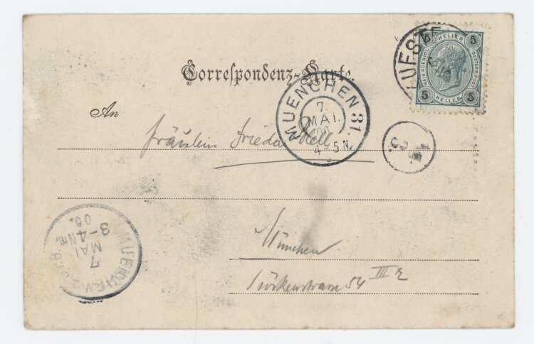 Heinrich Otto Wieland - Postkarte - 06.05.1900